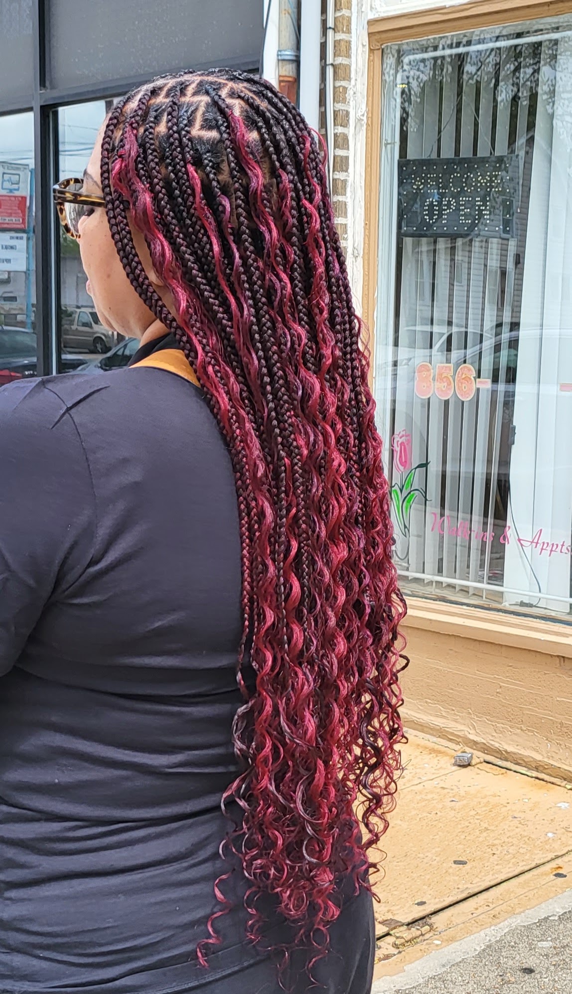 Medium Boho Knotless Box Braids